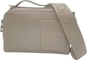 Loewe Pre-owned Schoudertas - unisex - Vintage Schoudertas - Grijs - ONE Size - Leer - Vintage