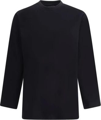 Yohji Yamamoto Maxi Print Longsleeve Jersey - Heren - Longsleeves - Zwart - XL - Katoen - Tops
