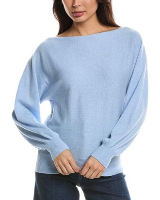 Fort&eacute; Cashmere Off-The-Shoulder Dolman Cashmere Sweater
