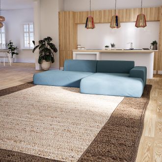 MYCS Ecksofa Taubenblau - Flexible Designer-Polsterecke, L-Form: Beste Qualität, einzigartiges Design - 296 x 72 x 168 cm, konfigurierbar