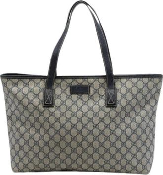 Gucci Pre-owned Tote Bag - Dames - Vintage Shopper - Beige - ONE Size - Leer - Vintage