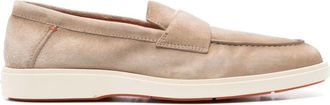 Santoni suede loafers - Neutrals