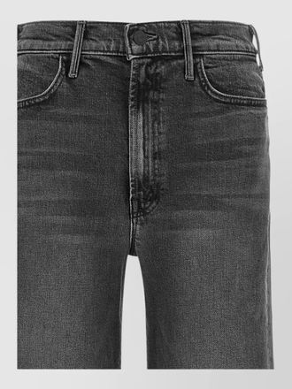 Mother denim high-rise flared wide-leg jeans