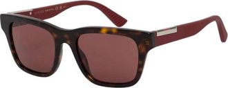 Gucci Zonnebrillen - Heren - Zonnebrillen - Rood - 52 MM - Accessoires