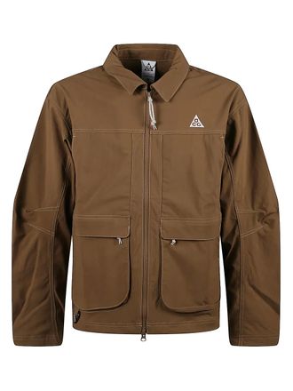 Nike ACG Smith Summit logo-detail jacket - men - Nylon/Spandex/Elastane/Polyester - L - Brown