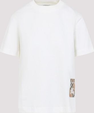 Burberry White Crewneck T-Shirt