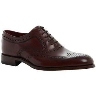 Loake Fearnley Leather Mens Lace Up Shoes - Burgundy - Size:UK 10.5