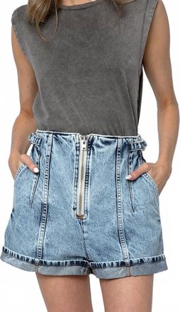 Iro Powelly Denim Shorts In Snow Blue