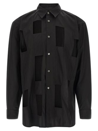 Comme Des Gar&ccedil;ons Mens Geometric Cut-Out Shirt