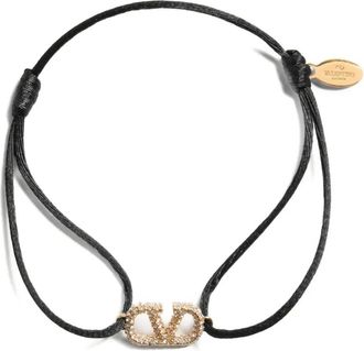 Valentino Garavani Bracciale VLogo Signature con cristalli - Oro