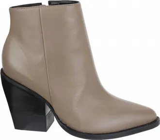 Carrano Womens Stella Leather Booties In Charcoal