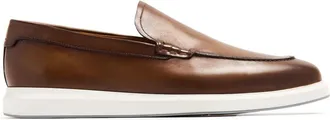 Magnanni Orion leather loafers - men - Rubber/Calf Leather/Calf Leather - 39 - Brown