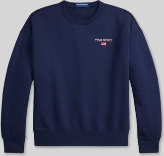 Polo Ralph Lauren Relaxed Fit Sweatshirt aus Baumwoll-Mix in Marine, Gr&ouml;&szlig;e XXL