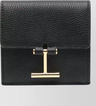 Tom Ford leather card holder gold tone hardware
