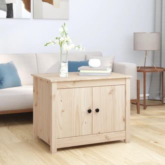 vidaXL Mesa De Centro De Madera Maciza De Pino 71x49x55 Cm Vidaxl