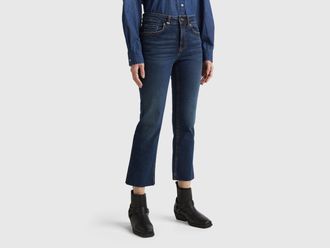 Benetton Weite Jeans, Damen, Gr. 30, N-Gr, blau (blau, denim), Denim/Jeans, Obermaterial: 98% Baumwolle, 2% Elasthan, UNITED COLORS OF BENETTON, Basic, regular