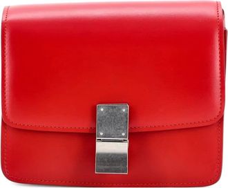 Celine Classic Box Bag Smooth leren kleine crossbodytas - Rood