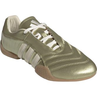 adidas Taekwondo Mei Elite Sneaker in Gold Met./Cream White/Gum 3 at Nordstrom, Size 10.5