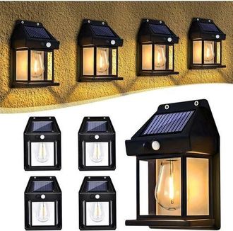 OEM L&aacute;mpara Solar De Exterior, Aplique Solar De Pared Con Sensor De Movimiento, 3 Modos, Resistente Al Agua Ip65, Para Jard&iacute;n, Balc&oacute;n, Patio (4) [clase En