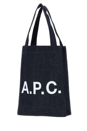 A.P.C. Unisex Demi Small Lou Shopping Bag Indigo Exterior: Cotton Borse A Mano
