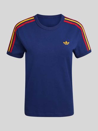 adidas Originals Regular Fit T-Shirt mit Logo Applikation in Dunkelblau, Gr&ouml;&szlig;e XL