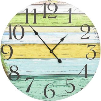 vidaXL Reloj De Pared De Mdf Multicolor 60 Cm Vidaxl