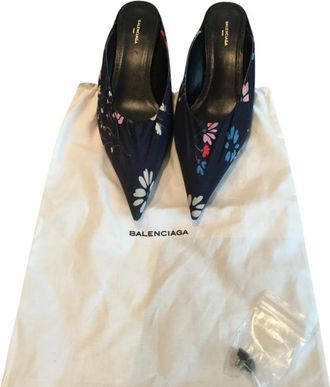 Balenciaga Floral Print Knife Mules Size 36.5