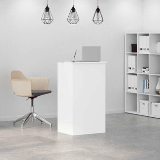 Berkfield Home Reception Desk White 55x50x103.5 cm Engineered Wood