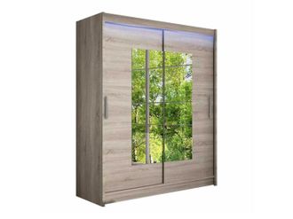 Mirjan24 Mobilier1 - Armario Closico 104, Trufa Roble, 200x150x58cm, Puertas De Armario: Correderas, N&uacute;mero De Estantes: 0, Led