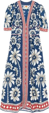 Farm Rio Luna Blue Maxi Dress