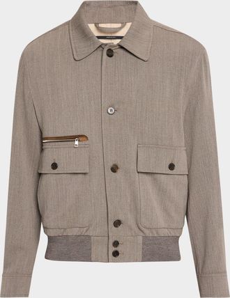 Dunhill Men & apos;s Super 120S Wool Bomber Jacket