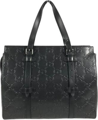 Gucci Pre-owned Vintage Schoudertas Tote - Dames - Vintage Handtas - Zwart - ONE Size - Leer - Vintage