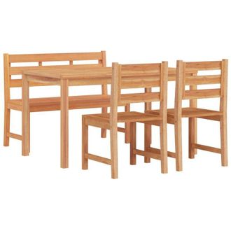 vidaXL Furniture Limited - Juego De Comedor Para Jard&iacute;n 4 Piezas Madera