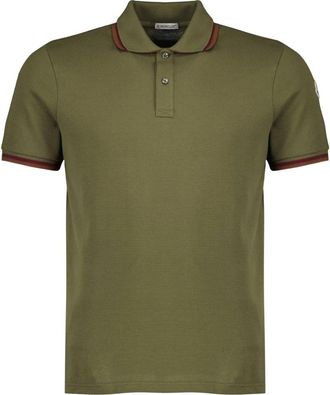 Moncler Piqu&eacute; Katoenen Polo - Heren - Polos - Groen - S - Katoen - Tops