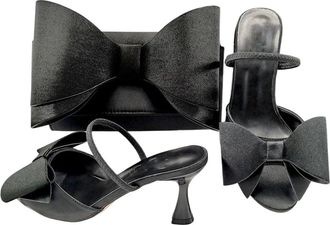 Generic Arrival Lilac Pointed Toe Women Heel Shoes Bag Set For Wedding Party Pump