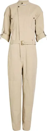 Isabel Marant Isabel Marant &eacute;toile Nessime Panelled Cotton and Linen-blend Jumpsuit - Beige - 38 (UK10 / S)