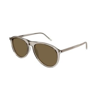 Saint Laurent Zonnebril - unisex - Zonnebrillen - Beige - 56 MM - Accessoires