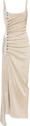 Paco Rabanne Side-Button Maxi Dress - Womens - Elastane/Viscose/Polyester