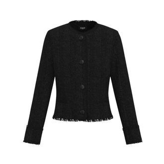 Marella Tweed Jackets, female, Black, XS, Scacco Jacket