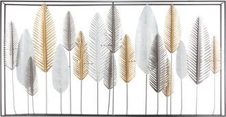 Atmosphera Atmosphera - Decoraci&oacute;n De Pared feuilles - Metal 134 X 68 Cm Cr&eacute;ateur DInt&eacute;rieur