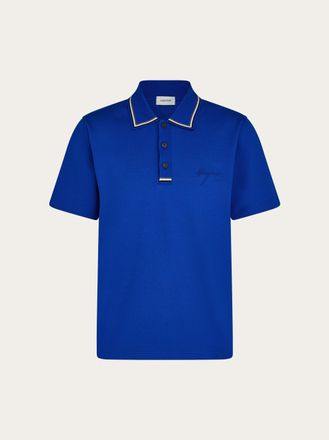 Ferragamo Men Signature polo Blue