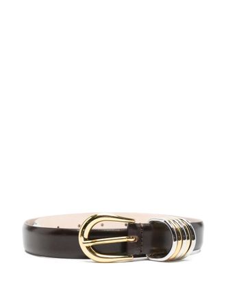 D&eacute;hanche Hollyhock buckle belt - Brown