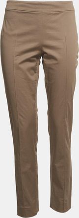 Moschino Cheap And Chic Brown Cotton Skinny Trousers