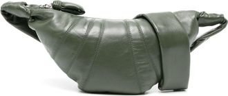 Christophe Lemaire Croissant shoulder bag - men - Cotton/Lamb Skin - One Size - Green
