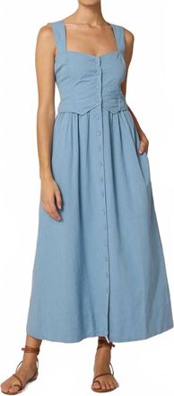 Cleobella Esther Ankle Dress In Dusty Blue