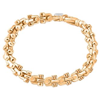 Pompeii3 Mens U-Shape 14k Gold (57gram) or Platinum (93gram) 8mm Link Bracelet 9