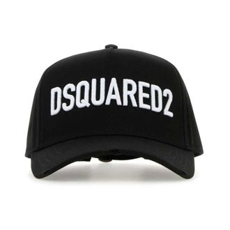 Dsquared2 Caps, male, Black, Size: ONE SIZE Black Cotton Baseball Cap