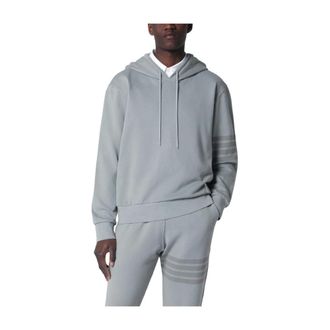 Thom Browne Hoodies, male, Gray, Size: 2XL Long Sleeve Hoodie Pullover