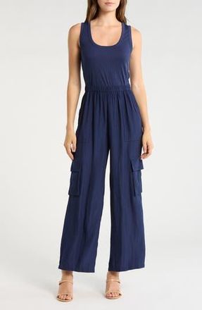 Ramy Brook Carys Wide Leg Jumpsuit in Spring Navy at Nordstrom Rack, Size Large