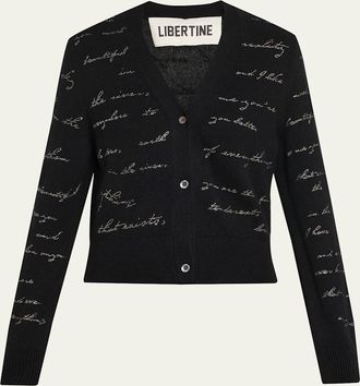 Libertine - Libertine Body Language Embellished Crop Cardigan
